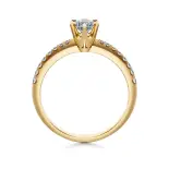 Pierścionek złoty z diamentami